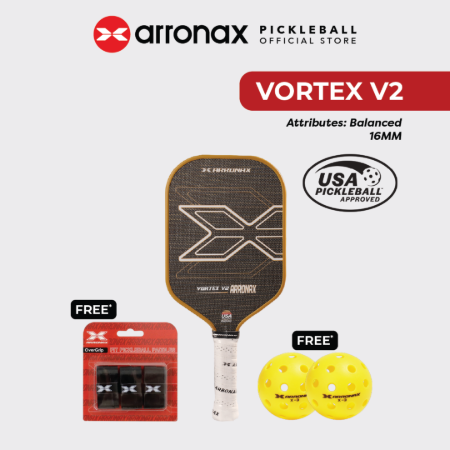 Vợt Pickleball Arronax Vortex V2 16mm màu xanh lá