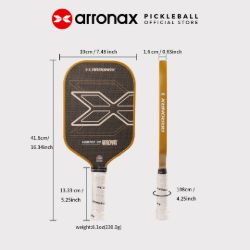Chi tiết Vợt Pickleball Arronax Vortex V2 16mm