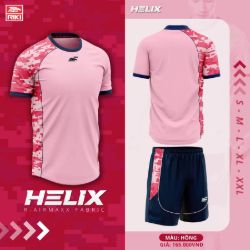 Bộ quần áo bóng đá Riki Helix màu Thiên Thanh